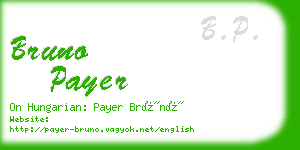 bruno payer business card